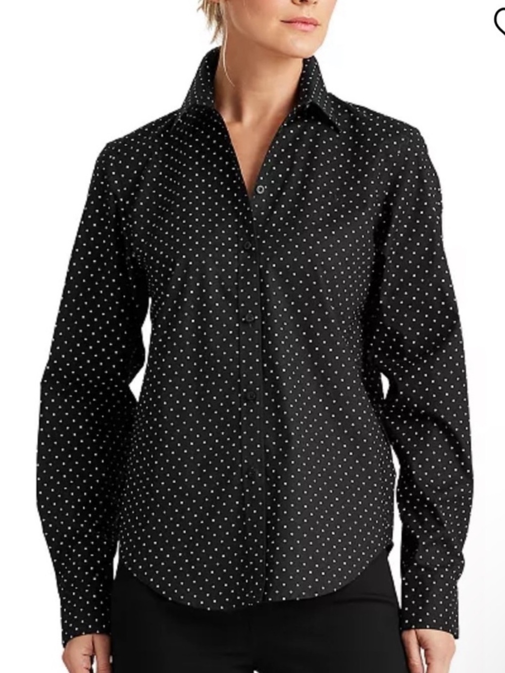 Lauren Ralph Lauren Polka Dot Button-Up Shirt with RLL hit on chest